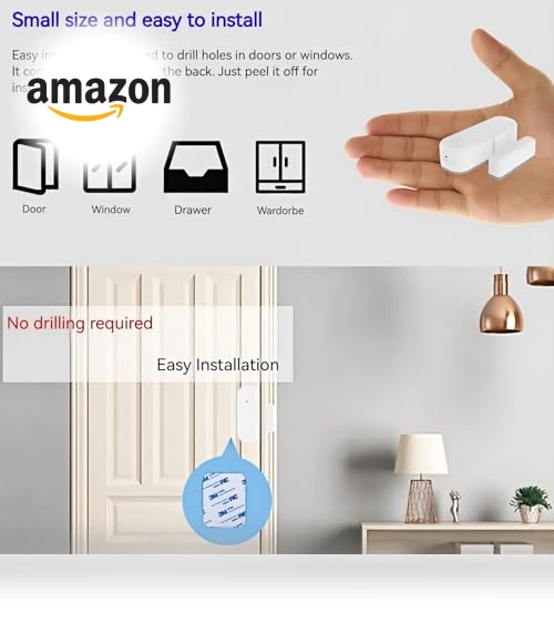 Smart WiFi Door/Window Sensor — Smart Home Security, Sanofuturion