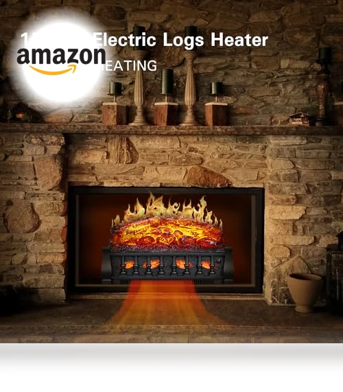 Vintage Design Portable Freestanding Fireplace Log Heater — Portable Heating Solutions, Havato