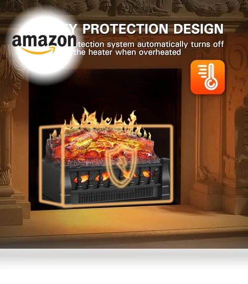 Vintage Design Portable Freestanding Fireplace Log Heater — Portable Heating Solutions, Havato
