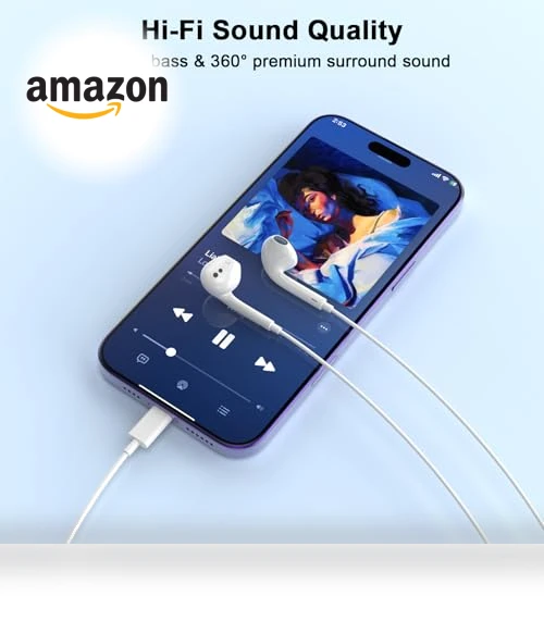 Wired Headphones for iPhone — In-Ear Headphones, CREHAO