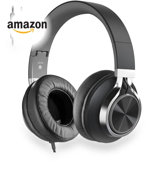 Wired Over Ear Headphones with Microphone — Over-Ear Headphones, COOSII