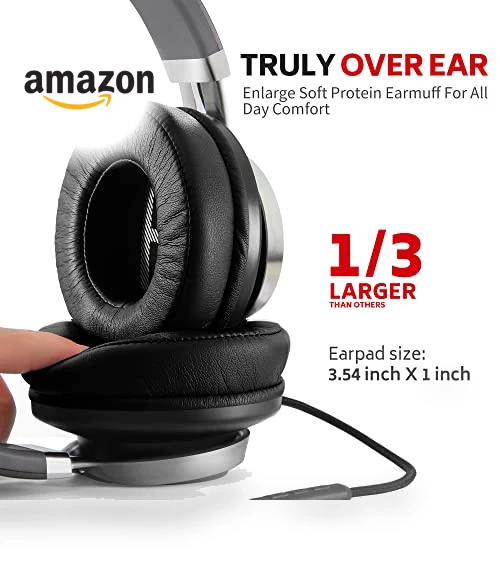 Wired Over Ear Headphones with Microphone — Over-Ear Headphones, COOSII