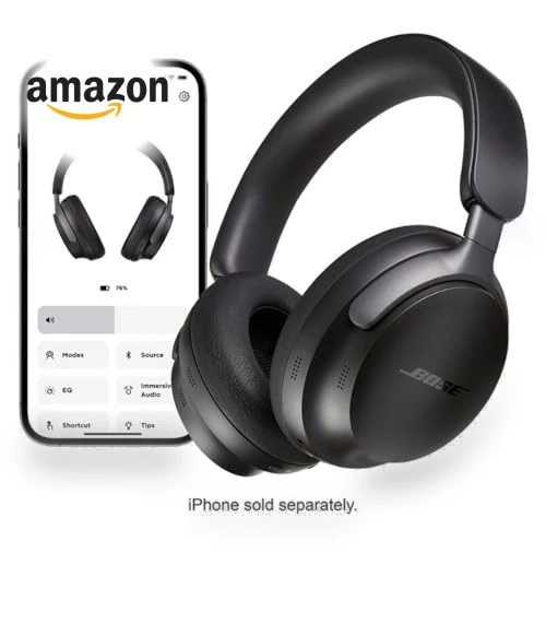 Wireless Noise Cancelling Headphones with Spatial Audio — Over-Ear Headphones, Bose