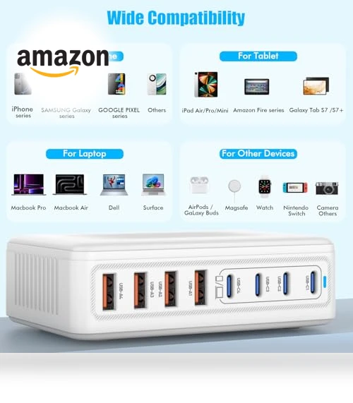 200W GaN 8 Port USB C Charging Station — Power Hubs, Shenzhen Xihuida Electronics Co., Ltd.