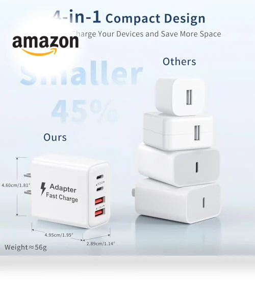 40W 4-Port USB C Fast Charging Block — Chargers, Imitordirects