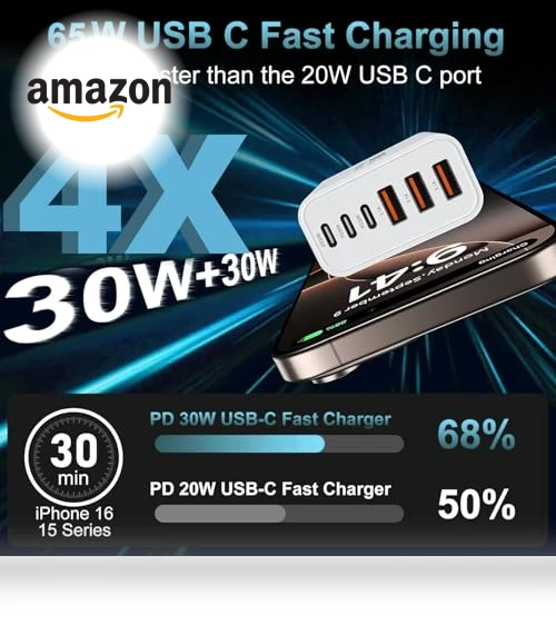 65W 6-Port USB C Wall Charger — Chargers, Shenzhen Xihuida Electronics Co., Ltd.