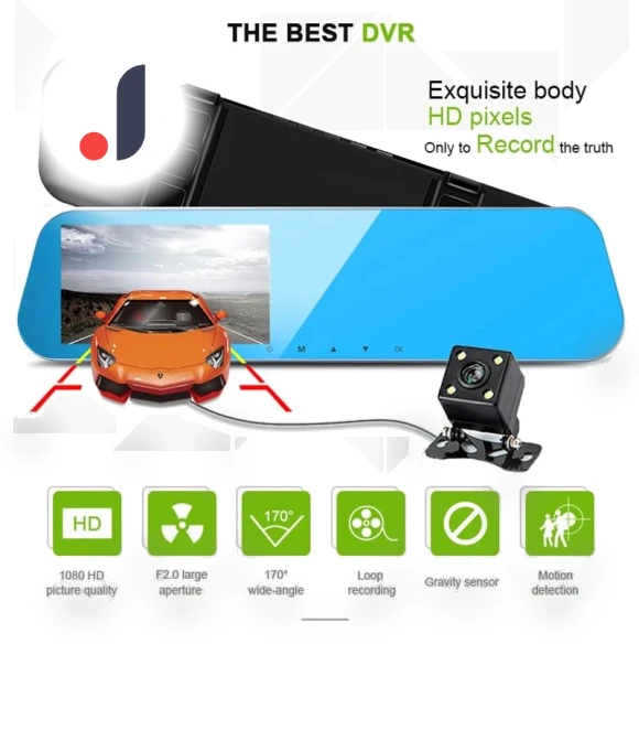 Car DVR with Rearview Mirror — Rearview Cameras for Cars, LIAESMART