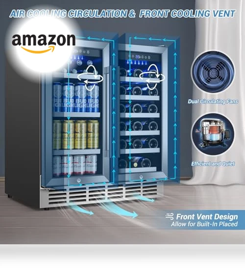 Dual Zone Beverage Cooler — Wine Storage Solutions, Velivi