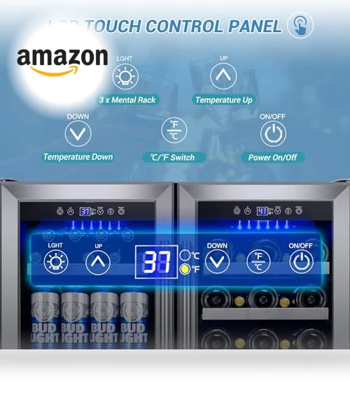 Dual Zone Beverage Cooler — Wine Storage Solutions, Velivi