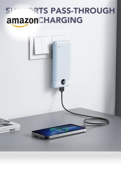 Portable Charger Built-in Cables and AC Wall Plug — Battery Charger Cases, VRURC