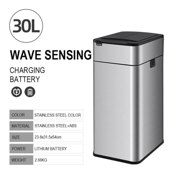 Smart Stainless Steel Trash Can Sensor — Kitchen Cans, Homedepot