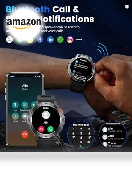 Smart Watch with Flashlight — Wearable Accessories, LIGE