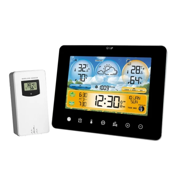 Weather Station with Remote Sensors and Touch Color Screen — Barometers, TOMTOP JMS