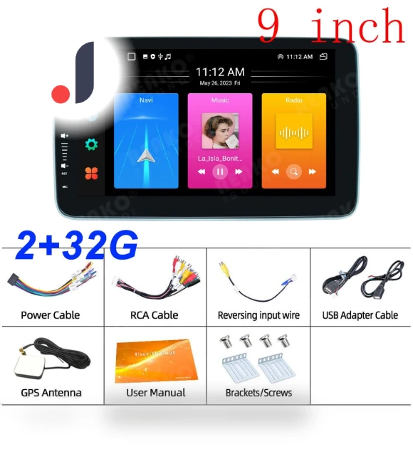 9-inch Rotating 360° Touch Screen Car Radio — Stereo Receivers, ToyousoniC
