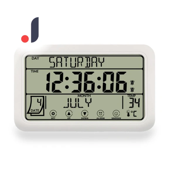 Large Digital Wall Clock with Touch Screen — Alarms & Clocks, DC-HOME-4
