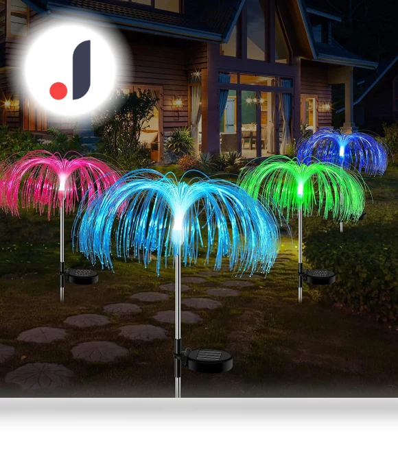 LED Solar Jellyfish Firework Light — Garden Illumination, AI Supermarket