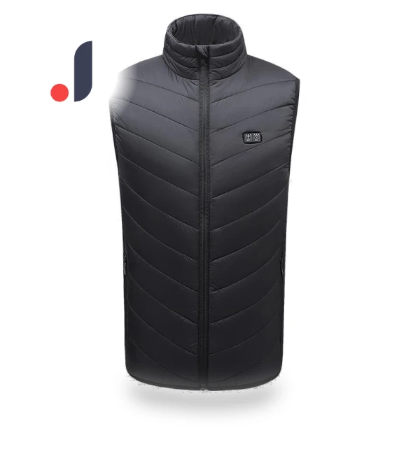Smart Heated Vest with Stand Collar — Men's Vests, Top Men Wardrobe
