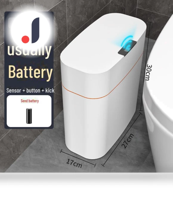 Smart Induction Trash Can with Lid — Kitchen Cans, Serene Greens