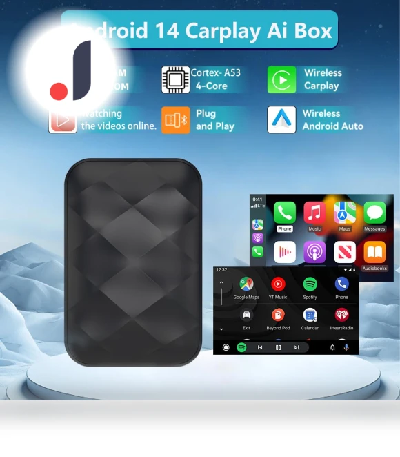Wireless CarPlay & Android Auto 3-in-1 Smart Box — Stereo Receivers, ZoomSpark