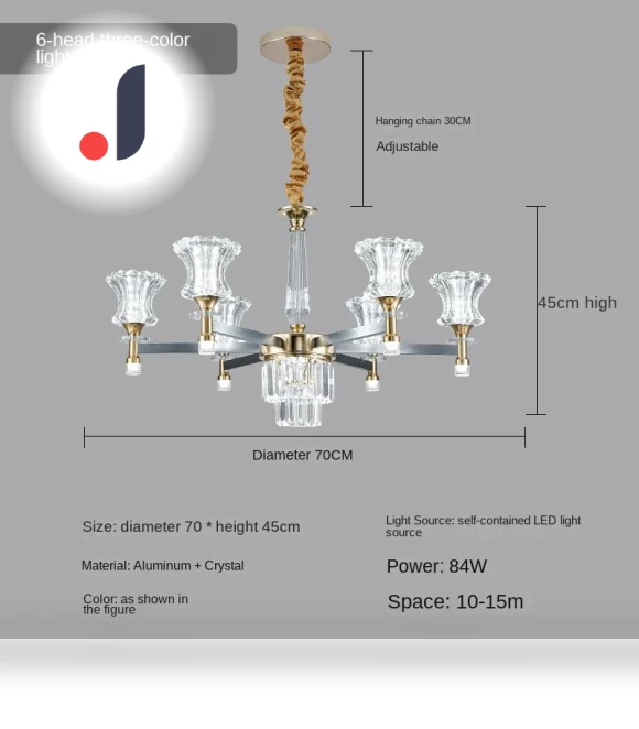 Modern Simple Atmospheric Chandelier — Chandeliers, Yuda Lighting