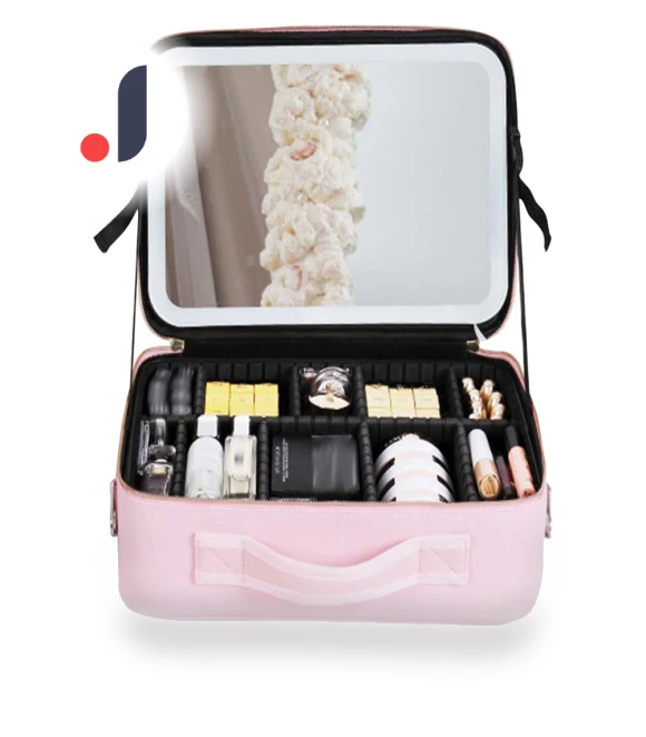Smart LED Cosmetic Case with Mirror — Cosmetic Cases, Binchi Health Technology