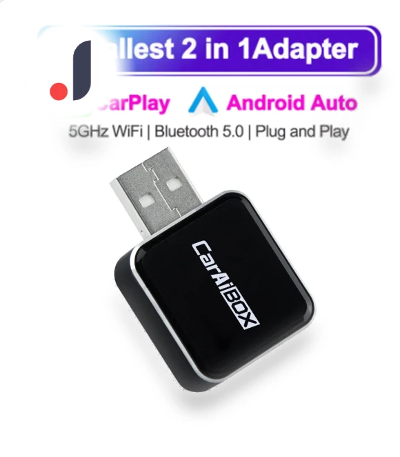 2-in-1 Wireless CarPlay Adapter — Phone Accessories, Rustic Elegance House