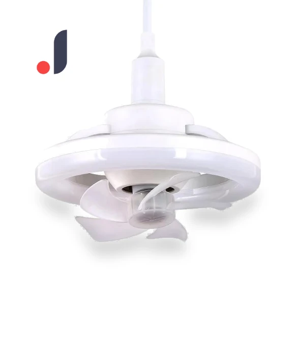 Ceiling Fan with 360° Rotation Summer Lamp E27 Smart Fan with Remote Control LED Fan Light for Living Room — Ceiling Fans, Moon