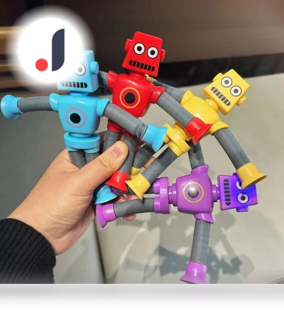 Luminous Stretching Tube Suction Cup Robot Variety Giraffe Telescopic Tube Toy — Toy Vehicles, Chest No.1