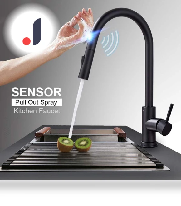 Matte Kitchen Sink Faucet with Smart Sensor Control — Smart-Touch Kitchen Faucets, Decor Dream