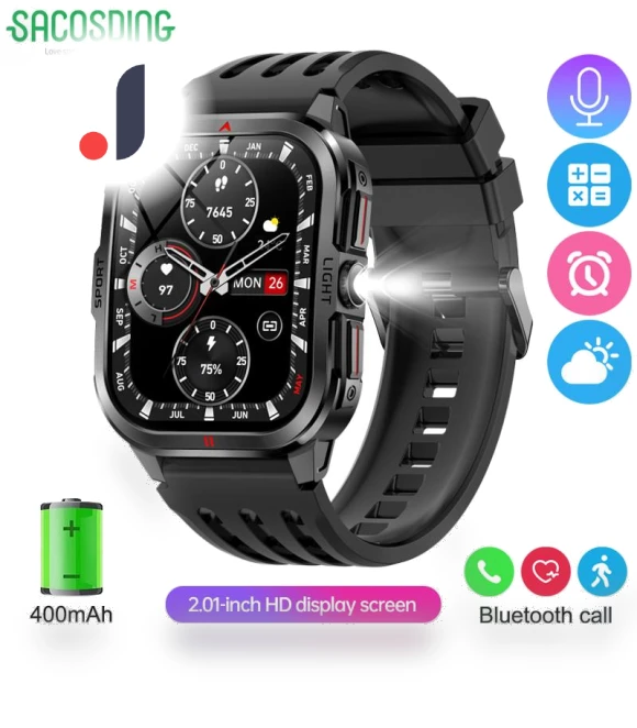 Прочные Смарт-часы Мужские Спортивные — Smartwatches, SACOSDING
