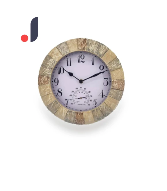 Smart Sandstone Wall Clock Thermometer — , ZestCasa