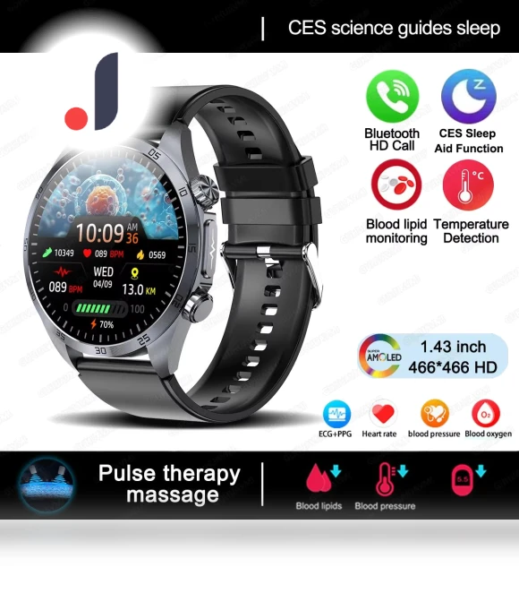 Smart Watch with Pulse Therapy — Smartwatches, QLY Online