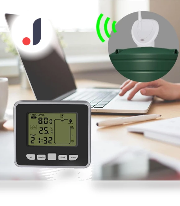 Wireless Ultrasonic Water Tank Liquid Depth Level Meter with LCD Temperature Display — Liquid Level, Decor Dream