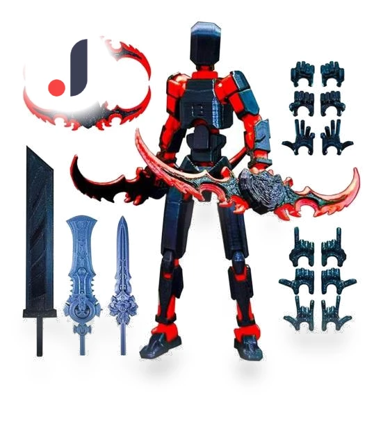 3D Printed Robot Figure with Accessories — Dolls & Figures, ophiuchus