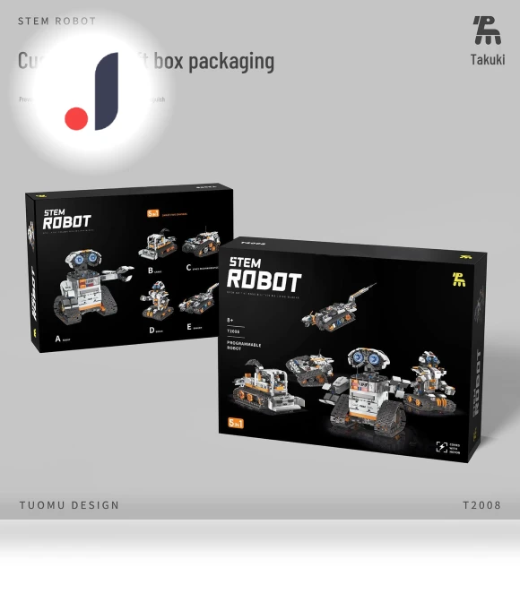 5-in-1 Programmable Remote Control Robot Building Blocks DIY Educational Toy — Construction Kits, Tuomu