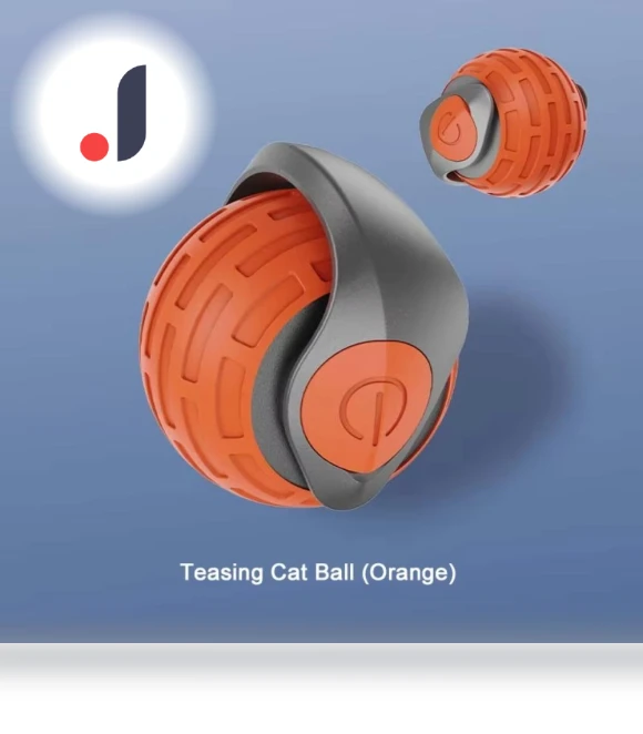 Automatic Interactive Rolling Ball Toy with Faux Tail — Cat Playthings, inWangix