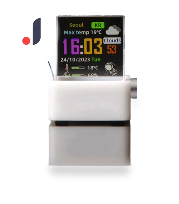 Crystal Cube Photo Display Holographic Smart Weather Station Digital Clock with GIF Animations Album — Digital Frames, ChouJay