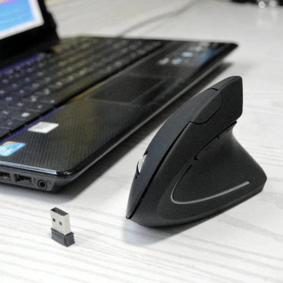 Ergonomic Rechargeable Vertical Bluetooth Mouse — Mouse Pads, Computer boost