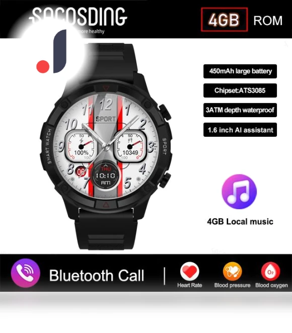 Smart Sports Watch with Amoled Display — Smartwatches, Tiktop2