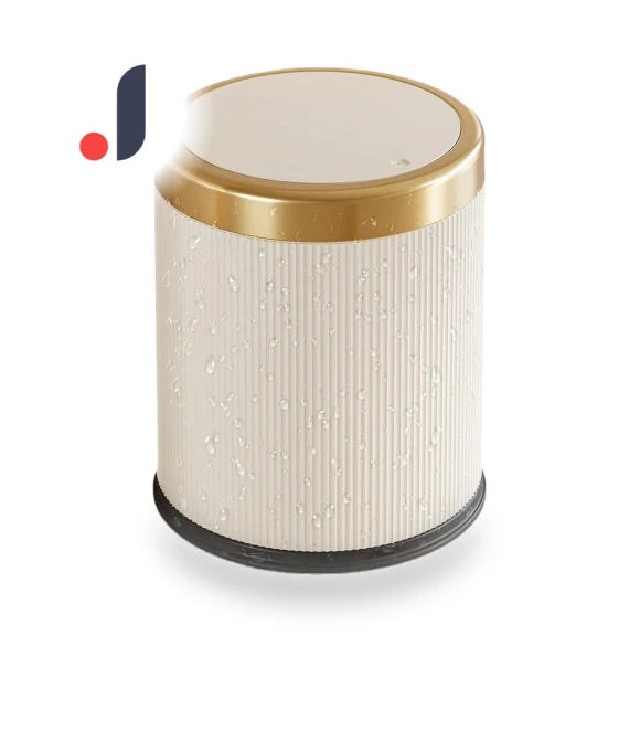 Stylish Touchless Bathroom Bin with Lid — Kitchen Cans, Elenxs Kitchen