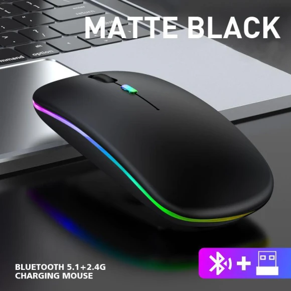 Wireless Computer Mouse with Silent Charging and Sound — Mouse Pads, cucu06