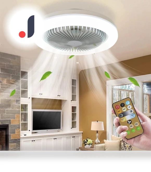 Ceiling Fan with Remote Control and LED Light — Ceiling Fans, CAOW3