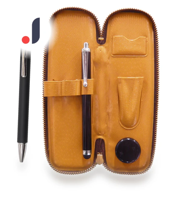Compact Pencil Case with Touch Pen and Button Pen — Writing Instrument Cases, JAPAN ANIME BRIDGE