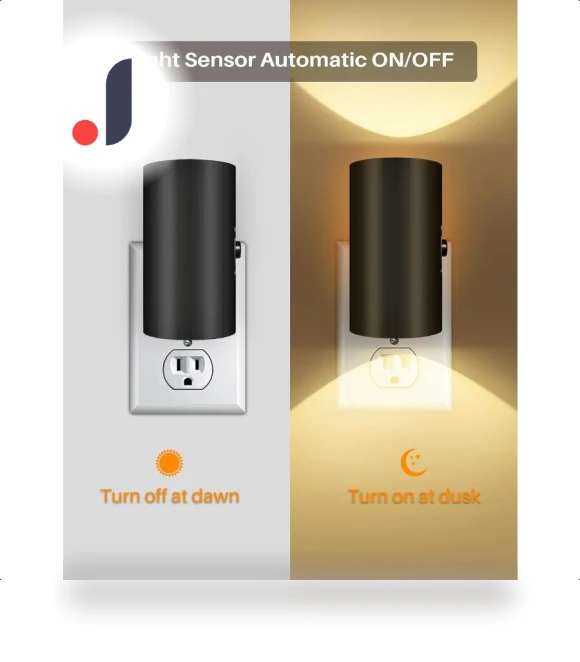 LED Plug in Night Light with Dusk to Dawn Sensor — Night Lights, JOHO - CarGear