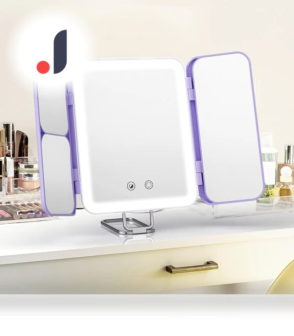 Makeup Mirror with LED Lights — Compact & Travel, Sejoy