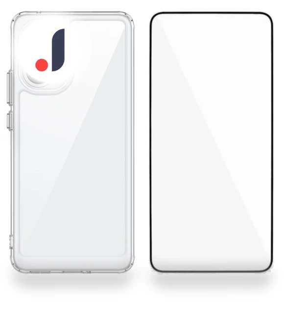 MF Series TPU Acrylic Clear Phone Cover with Tempered Glass Film Transparent — Screen Protectors, WANLONFENG