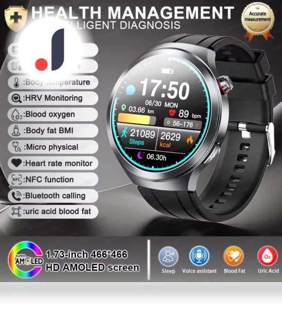 Smart Watch with ECG for Microphysical Examination — Smartwatches, ElectronicsHome