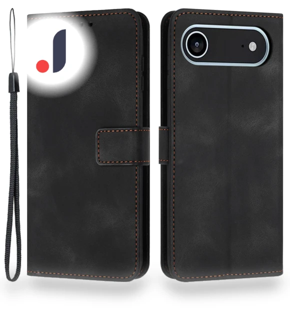 Solid Color Leather Wallet Protective Phone Cover — Basic Cases, Smartwatch 2025