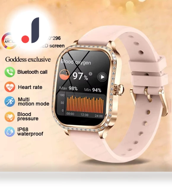 Women's Smart Watch with AMOLED Curved Screen — Smartwatches, ElectronicsHome