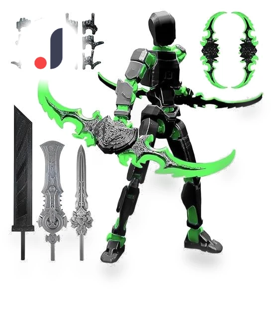 3D Printed Robot Figure with Accessories — Dolls & Figures, Party&Festival Supplies